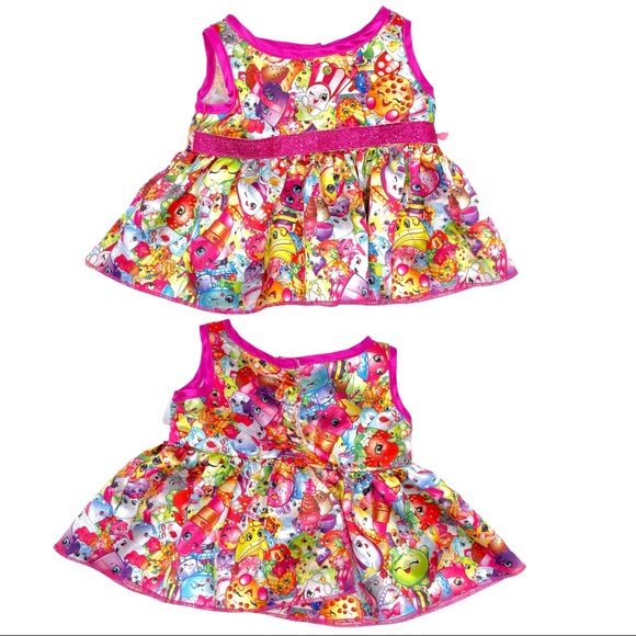 Build a Bear Shopkins Purple Plush Bear With Dress 17" - Picture 11 of 12